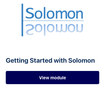 Getting started with Solomon